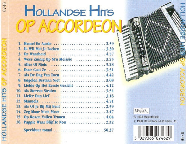 Unknown Artist : Hollandse Hits Op Accordeon (CD, Album)