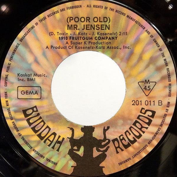 1910 Fruit Gum Co.* : May I Take A Giant Step (Into Your Heart) / (Poor Old) Mr. Jensen (7", Single, Mono)
