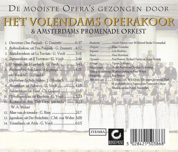 Het Volendams Opera Koor : De Mooiste Opera's (CD, Album)