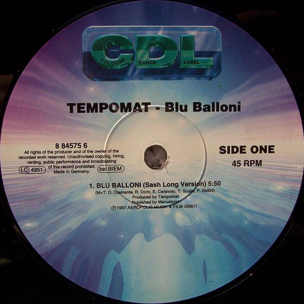 Tempomat : Blu Balloni (12", Maxi)