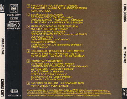 Luis Cobos Dirige Royal Philharmonic Orchestra : Sol Y Sombra (CD, Album)
