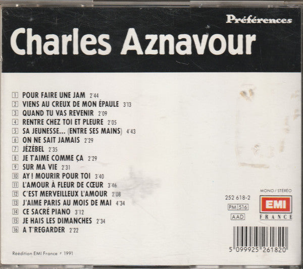 Charles Aznavour : Jezebel (CD, Comp, Mono, RE)