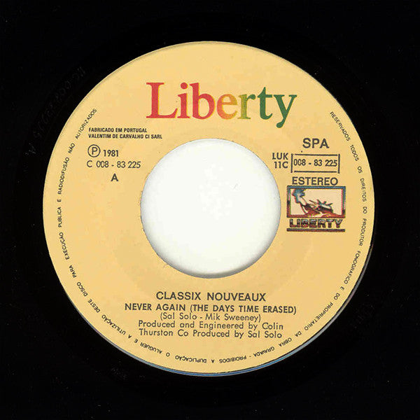 Classix Nouveaux : Never Again (7", Single)