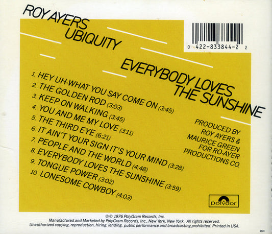 Roy Ayers Ubiquity : Everybody Loves The Sunshine (CD, Album, RE, RM)