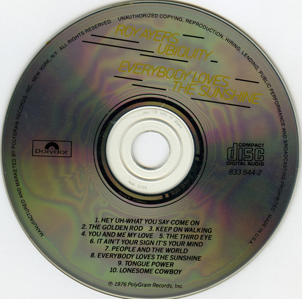 Roy Ayers Ubiquity : Everybody Loves The Sunshine (CD, Album, RE, RM)