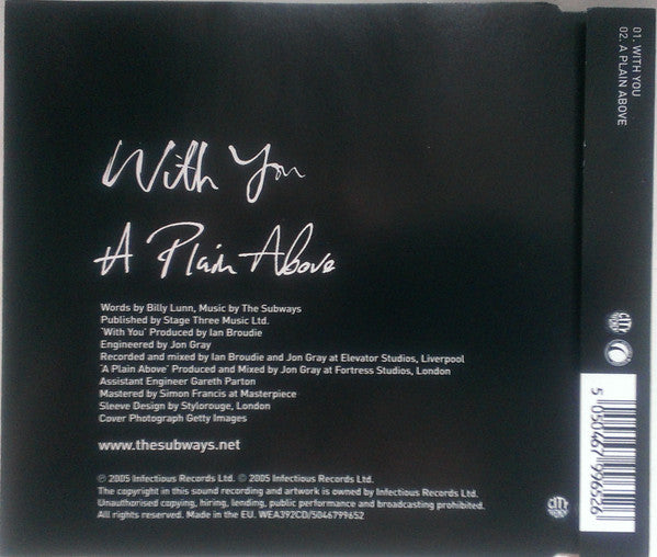 The Subways : With You (CD, Single)