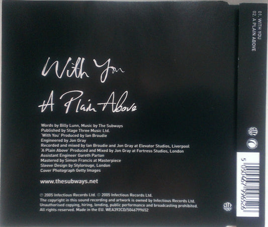 The Subways : With You (CD, Single)