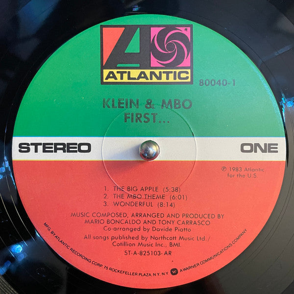 Klein & M.B.O. : First... (LP, Album, AR )