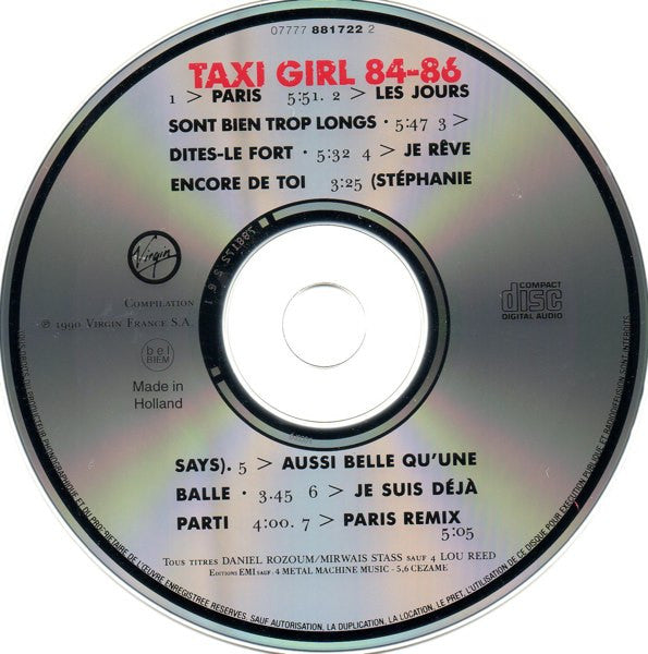 Taxi-Girl : 84-86 (CD, Comp, RP)