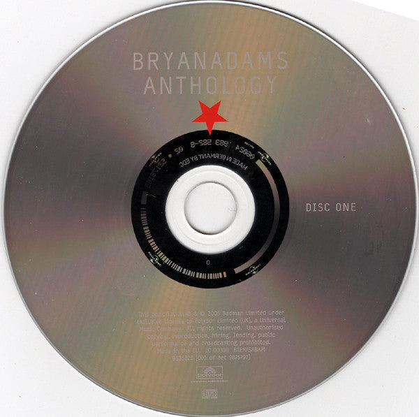 Bryan Adams : Anthology (2xCD, Comp)