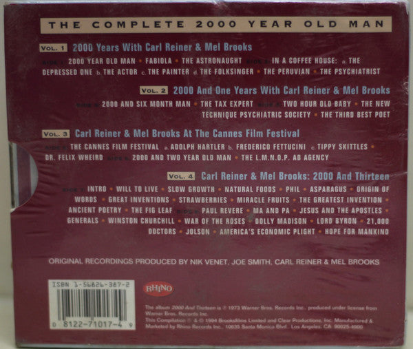 Carl Reiner & Mel Brooks : The Complete 2000 Year Old Man (4xCass, Comp + Box)