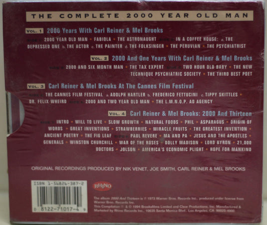 Carl Reiner & Mel Brooks : The Complete 2000 Year Old Man (4xCass, Comp + Box)