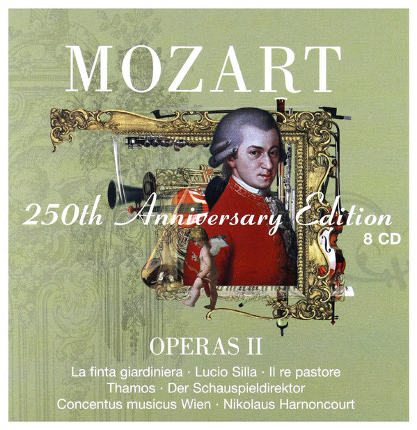 Wolfgang Amadeus Mozart - Concentus Musicus Wien, Nikolaus Harnoncourt : Operas II: La Finta Giardiniera · Lucio Silla · Il Re Pastore · Thamos · Der Schauspieldirektor (8xCD + Box, Comp)