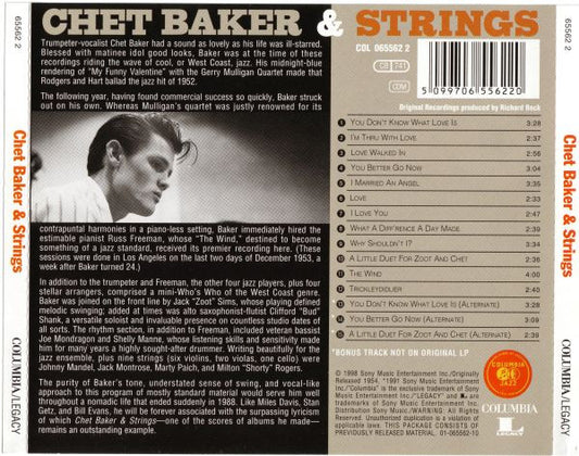 Chet Baker & Strings : Chet Baker & Strings (CD, Album, RE)