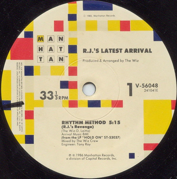 R.J.'s Latest Arrival : Rhythm Method (R.J.'s Revenge) (12")