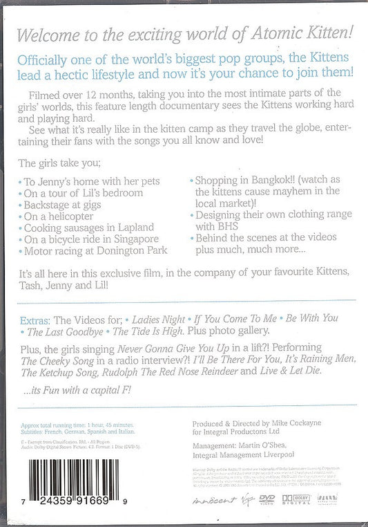 Atomic Kitten : Be With Us (A Year With...) (DVD-V, PAL)