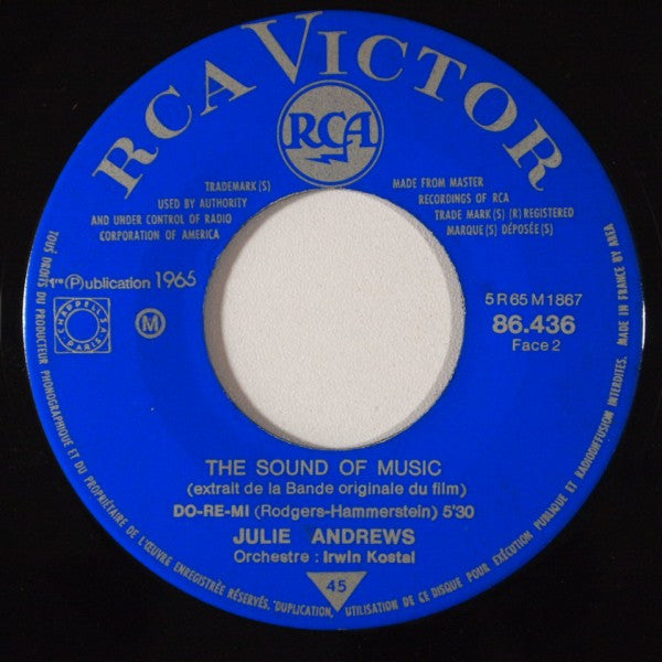 Julie Andrews : The Sound Of Music (7", EP, Mono)