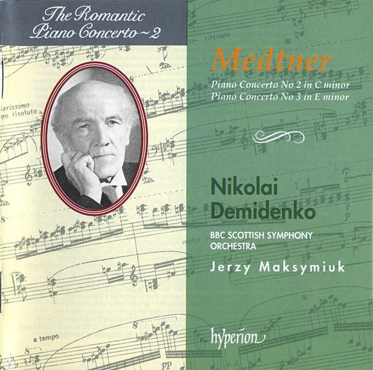 Nikolai Medtner | Nikolai Demidenko, BBC Scottish Symphony Orchestra, Jerzy Maksymiuk : Piano Concerto No 2 In C Minor / Piano Concerto No 3 In E Minor (CD)