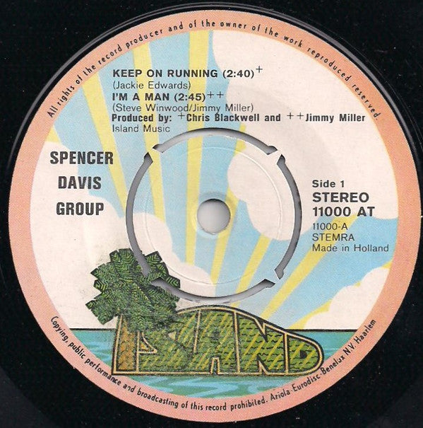 The Spencer Davis Group : Keep On Running / I'm A Man / Gimme Some Lovin' / When I Come Home (7", EP)