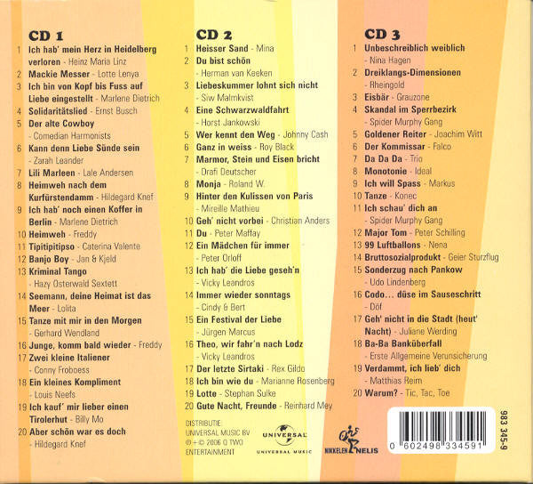 Various : Vic van de Reijt presenteert Van Du Tot Da Da Da (De 60 Mooiste Duitse Liedjes) (3xCD, Comp)