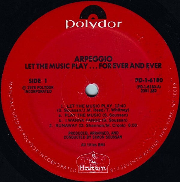 Arpeggio (2) : Let The Music Play (LP, Album, Mon)