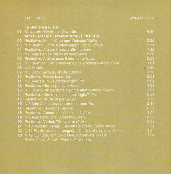 Wolfgang Amadeus Mozart, Nikolaus Harnoncourt : Operas III: La Clemenza di Tito - Die Zauberflöte - Idomeneo - Die Entführung Aus Dem Serail (9xCD, Album, Comp + Box)