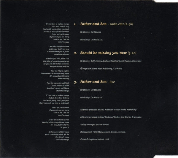 Boyzone : Father And Son (CD, Single)