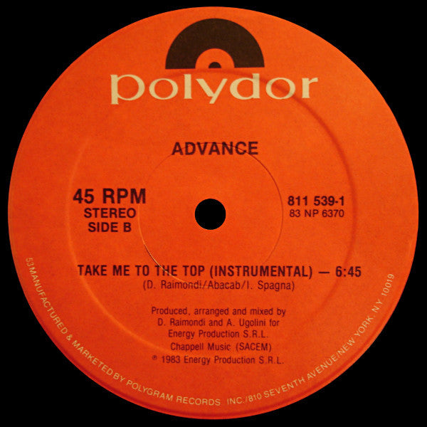 Advance : Take Me To The Top (12")