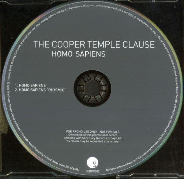 The Cooper Temple Clause : Homo Sapiens (CD, Single, Promo)