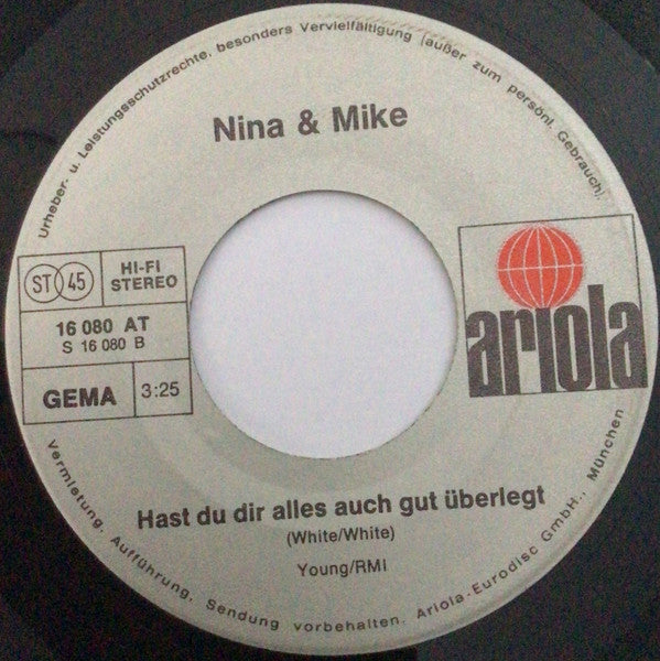 Nina & Mike : Paloma Blanca (7", Single)