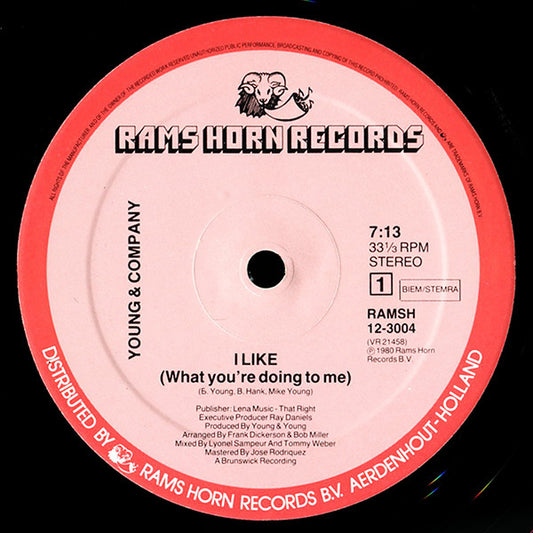 Young & Company : I Like (What You're Doing To Me) (12", Single)