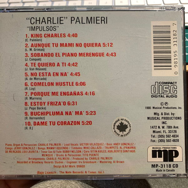 Charlie Palmieri : Impulsos (CD, Album, RE)