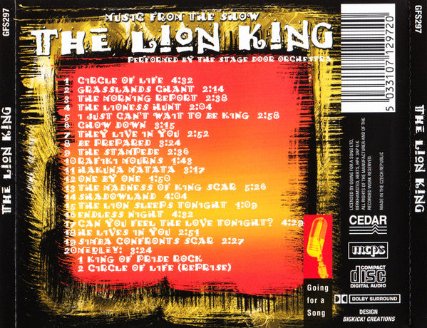 The Stage Door Orchestra : Music From The Show "The Lion King" (CD, Album, Dol)