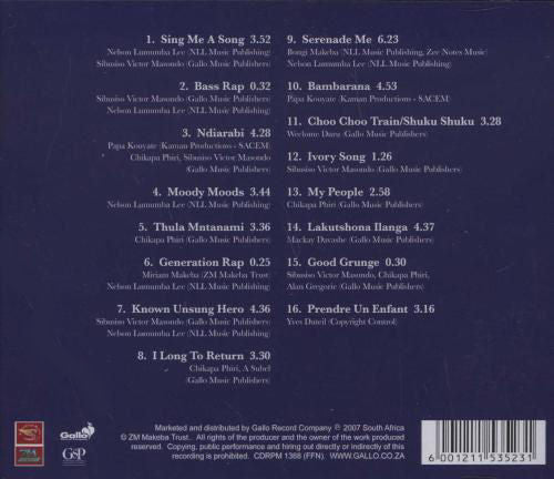 Miriam Makeba : Sing Me A Song (CD, Album)