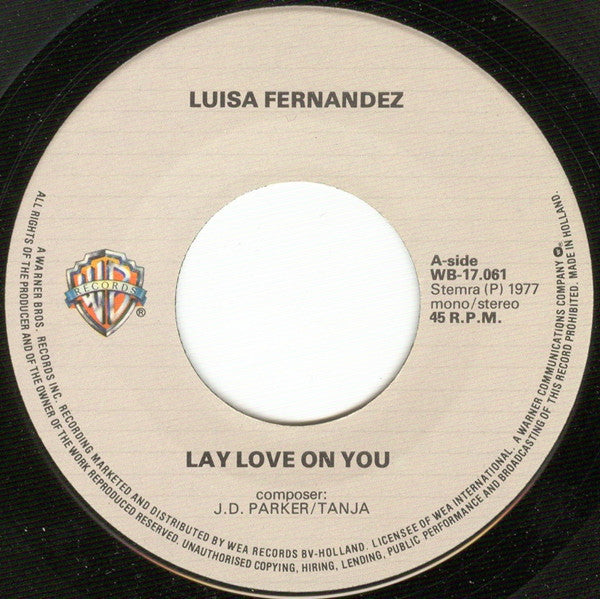 Luisa Fernandez : Lay Love On You (7", Single)
