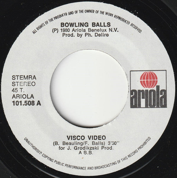 The Bowling Balls : Visco Video (7")