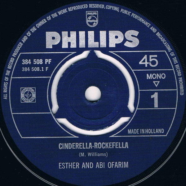 Esther & Abi Ofarim : Cinderella Rockefella (7", Single, Mono)