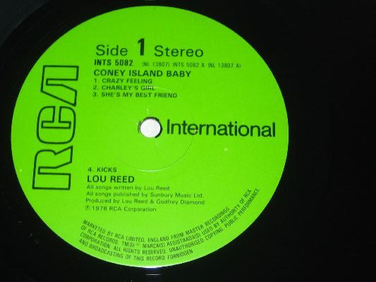 Lou Reed : Coney Island Baby (LP, Album, RE)