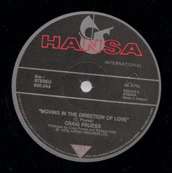 Craig Pruess : Moving In The Direction Of Love (12", Maxi)