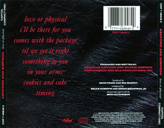Ashford & Simpson : Love Or Physical (CD, Album)