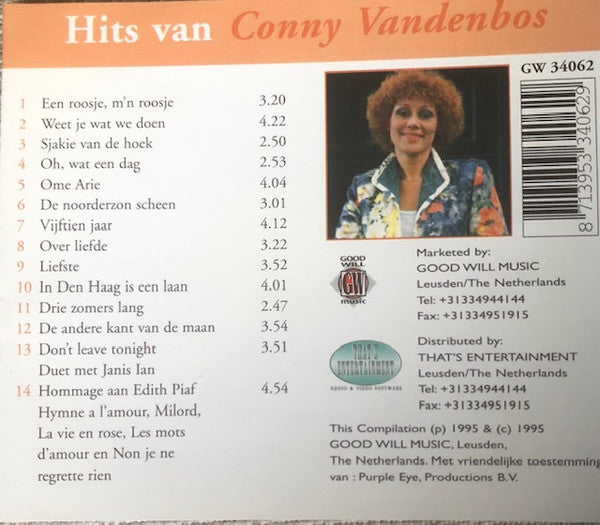 Conny Vandenbos : Hits Van Conny Vandenbos (CD, Comp)