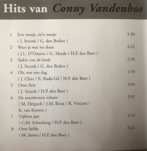 Conny Vandenbos : Hits Van Conny Vandenbos (CD, Comp)