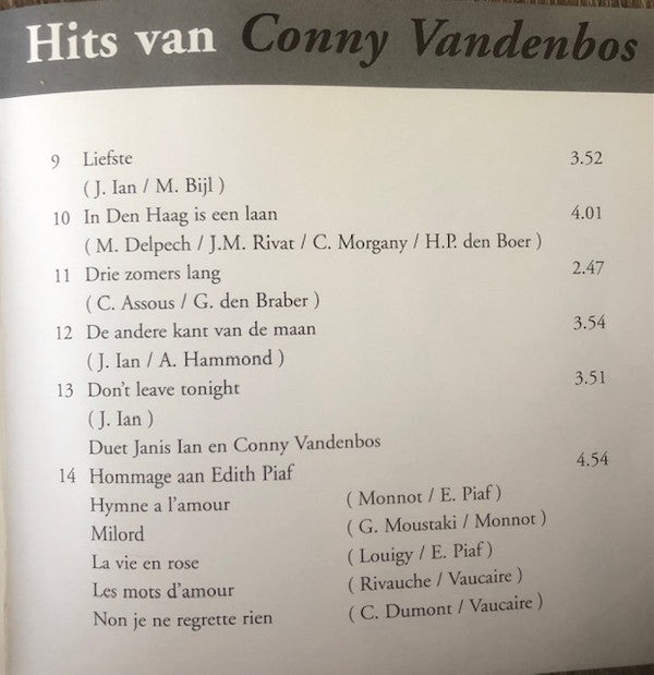 Conny Vandenbos : Hits Van Conny Vandenbos (CD, Comp)