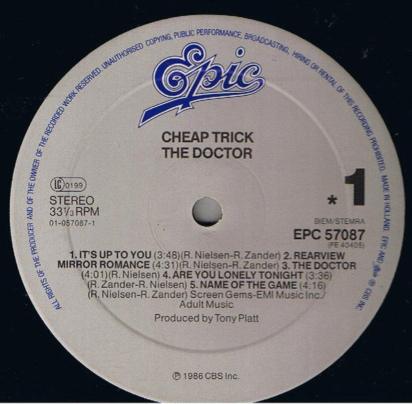 Cheap Trick : The Doctor (LP, Album)