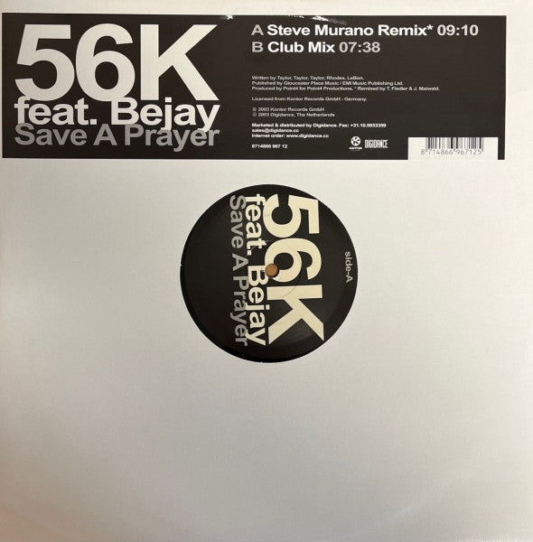 56K Feat. Bejay : Save A Prayer (12")