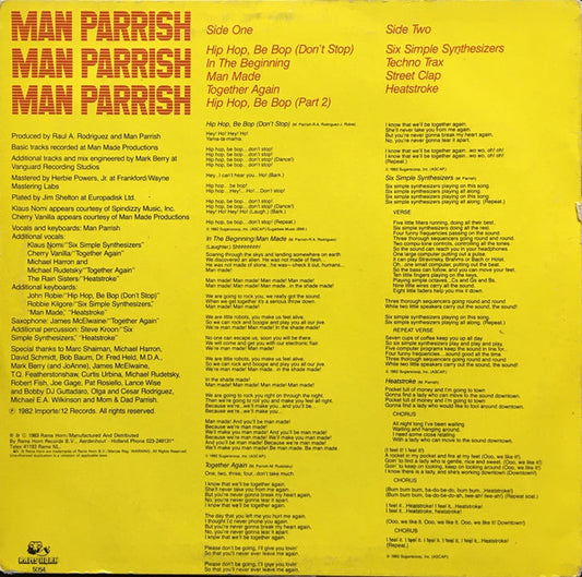 Man Parrish : Man Parrish (LP, Album)