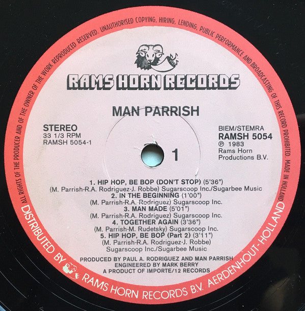 Man Parrish : Man Parrish (LP, Album)