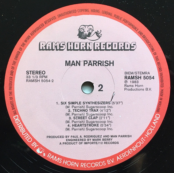 Man Parrish : Man Parrish (LP, Album)