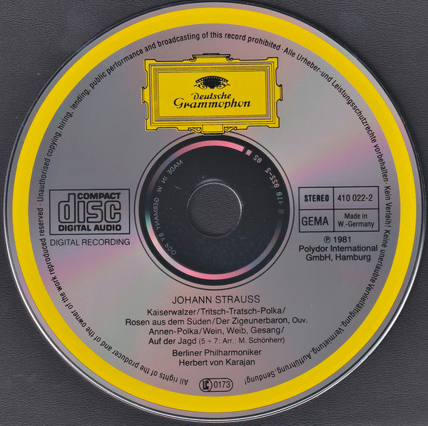 Johann Strauss Jr. / Berliner Philharmoniker / Herbert Von Karajan : Kaiser-Walzer = Emperor Waltz (CD, Album, RE, PDO)