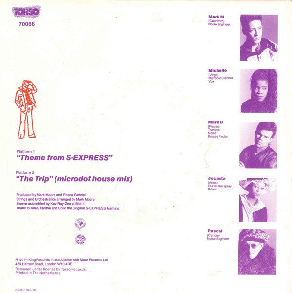 S-Express* : Theme From S-Express / The Trip (Microdot House Mix) (7", Single)
